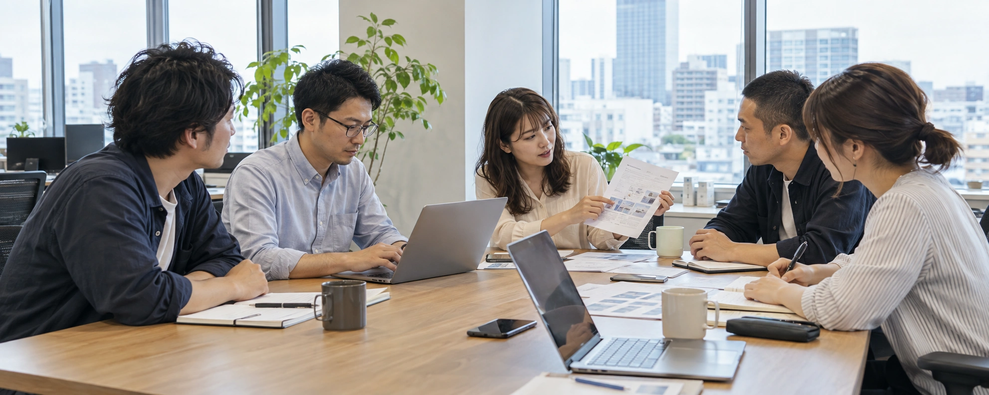 対話を重ねるチームのイメージ